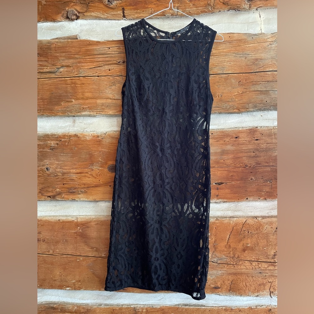 Sheer Black Lace Dress